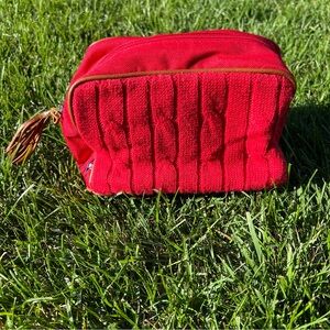TH Cable Knit Makeup Bag Tommy Hilfiger Small Travel Cosmetic Case
